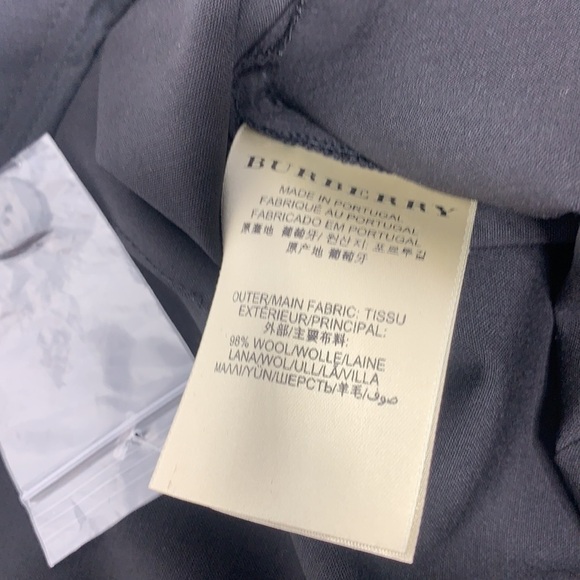 WOMEN’S Burberry London Black Dress Pants Unfinished cuff 39” waist - Picture 11 of 15